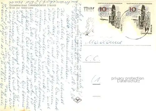 AK / Ansichtskarte Timmendorfer_Strand Strand Seebruecke Ostseeheilbad Timmendorfer_Strand