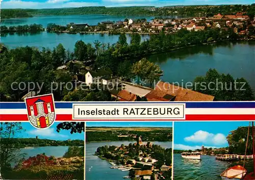 AK / Ansichtskarte Ratzeburg Teilansichten Inselstadt Naturpark Lauenburgische Seen Domhalbinsel Ratzeburg