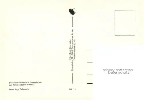 AK / Ansichtskarte Niendorf_Ostseebad Blick vom Niendorfer Seglerhafen auf Timmendorfer Strand Niendorf_Ostseebad