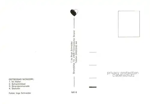 AK / Ansichtskarte Niendorf_Ostseebad Seglerhafen Promenade Strand Schwimmbad Niendorf_Ostseebad