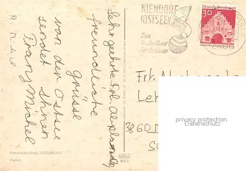 AK / Ansichtskarte Niendorf_Ostseebad Hafen Fischkutter Niendorf_Ostseebad