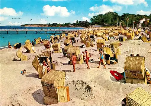 AK / Ansichtskarte Timmendorfer_Strand Strandleben Seebruecke Timmendorfer_Strand