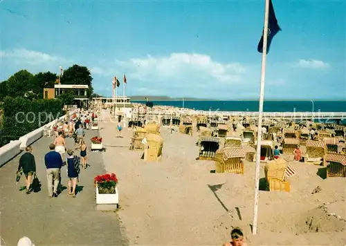 AK / Ansichtskarte Niendorf_Ostseebad Promenade Strand Niendorf_Ostseebad