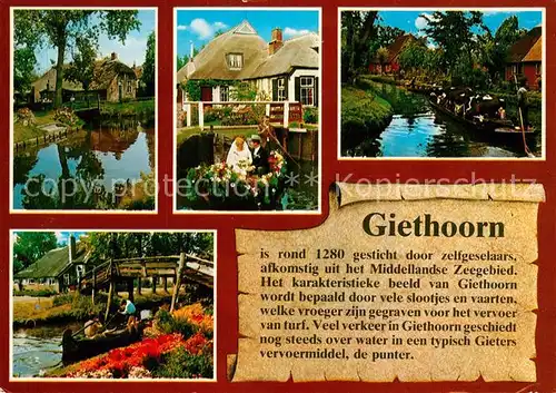 AK / Ansichtskarte Giethoorn Het karakteristieke beeld van Giethoorn Giethoorn