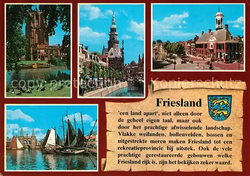 AK / Ansichtskarte Friesland_Niederlande Teilansichten Hafenpartie Friesland_Niederlande