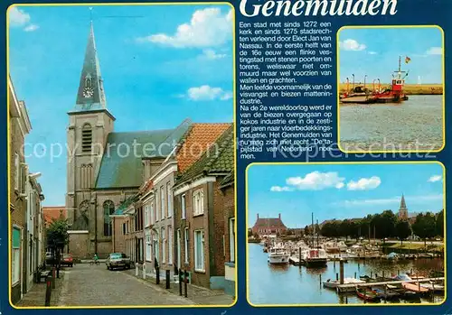 AK / Ansichtskarte Genemuiden Kerk Hafenpartie Genemuiden