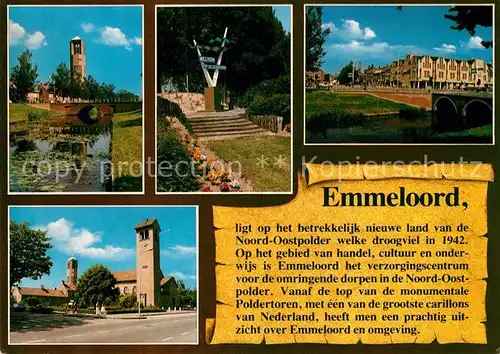 AK / Ansichtskarte Emmeloord Noord Oostpolder Monumentale Poldertoren Emmeloord