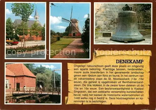 AK / Ansichtskarte Denekamp St Nicolaaskerk Kasteel Singraven Waterradmolen De drie klokken Denekamp