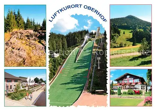 AK / Ansichtskarte Oberhof_Thueringen Sprungschanze im Kanzlergrund Haus des Gastes Restaurant Luisensitz Oberhof Thueringen