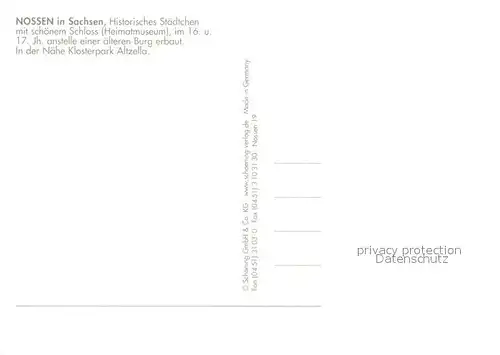 AK / Ansichtskarte Nossen Rathaus Markt Schloss Pfarrrkirche  Nossen