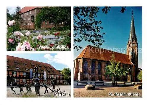 AK / Ansichtskarte Winsen_Luhe Schloss Marstal Kirche Winsen Luhe