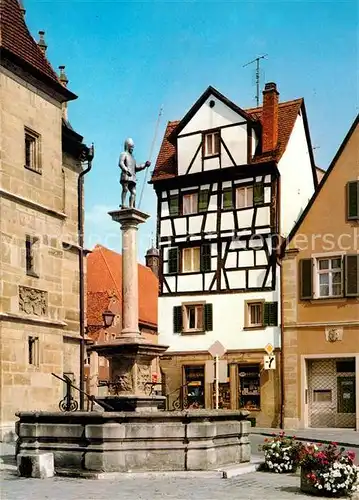 AK / Ansichtskarte Weissenburg_Bayern Schweppermann Brunnen Fachwerk Weissenburg Bayern
