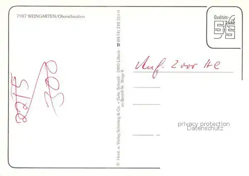 AK / Ansichtskarte Weingarten_Baden  Weingarten_Baden