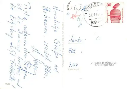 AK / Ansichtskarte Ottobeuren Fliegeraufnahme Kirche Parkanlage Ottobeuren