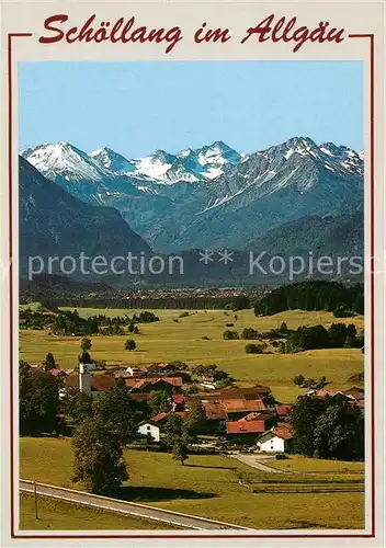 AK / Ansichtskarte Schoellang Fliegeraufnahme mit Oberstdorf  Schoellang