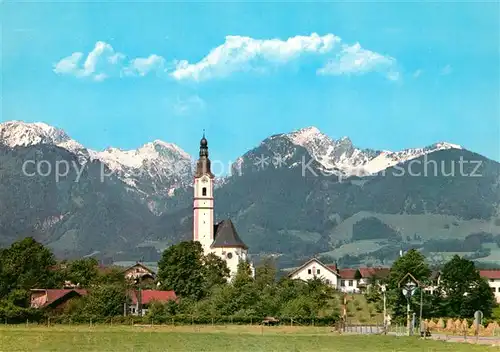 AK / Ansichtskarte Flintsbach_Inn mit Wendelsteingruppe Widalpjoch Soin Hochsalwand Lechnerkoepli  Flintsbach Inn