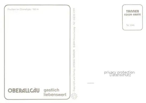 AK / Ansichtskarte Fischen_Allgaeu mit Nebelhorn und Rubihorn Fischen Allgaeu