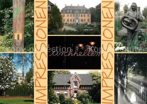 AK / Ansichtskarte Kirchhellen_Bottrop Impressionen der Stadt Schloss Denkmal Statue Kirchhellen_Bottrop