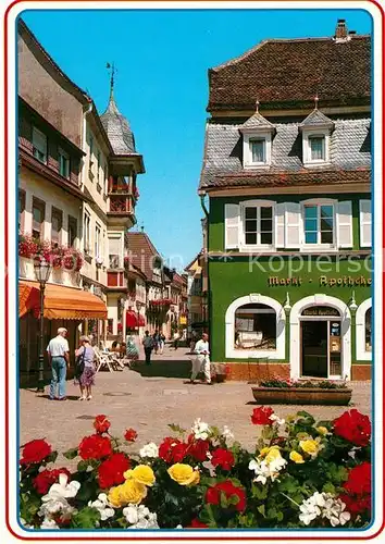 AK / Ansichtskarte Bad_Bergzabern Fussgaengerzone Altstadt Marktapotheke Bad_Bergzabern