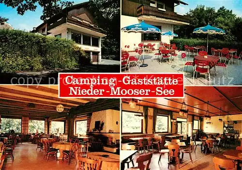 AK / Ansichtskarte Nieder Moos Camping Gaststaette Nieder Mooser See Nieder Moos