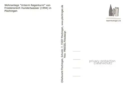 AK / Ansichtskarte Plochingen Wohnanlage Unterm Regenturm von Hundertwasser Plochingen