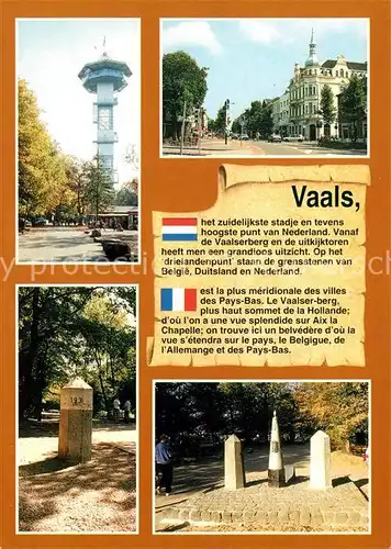 AK / Ansichtskarte Vaals Turm Strassenpartie Gedenksteine Vaals