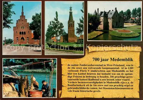 AK / Ansichtskarte Medemblik Stadtzentrum Kirche Burg Radboud Fischer Medemblik