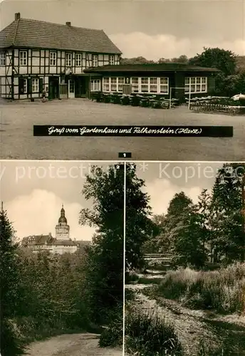 AK / Ansichtskarte Falkenstein_Harz HOG Gartenhaus Burg Falkenstein Selkemuehle Falkenstein_Harz
