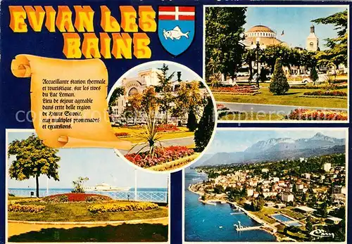 AK / Ansichtskarte Evian les Bains_Haute_Savoie Station thermale Multiples Promenades Panorama Evian les Bains_Haute