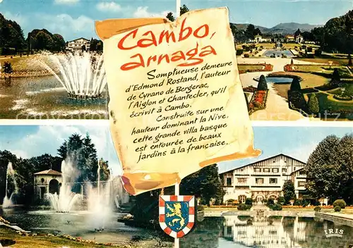 AK / Ansichtskarte Cambo les Bains Cambo arnaga Fontaine Park Cambo les Bains