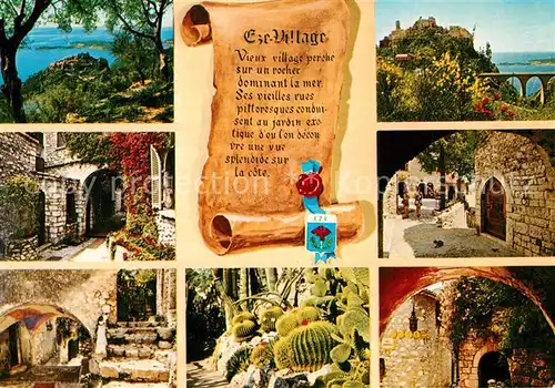 AK / Ansichtskarte Eze_Village Ses vieilles rues pittoresques conduisent au jardin exotique Eze_Village