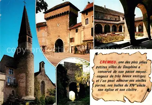 AK / Ansichtskarte Cremieu Eglise et son cloitre Cite medievale Cremieu