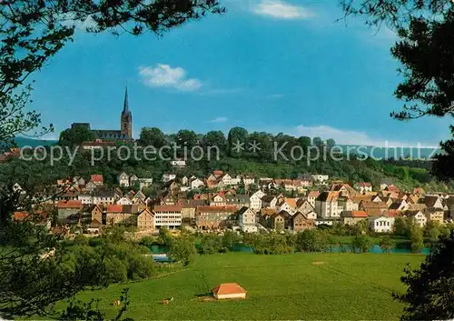 AK / Ansichtskarte Frankenberg_Eder Panorama Kirche Frankenberg Eder