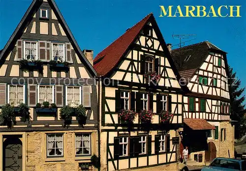 AK / Ansichtskarte Marbach_Neckar Fachwerkhaeuser Marbach Neckar