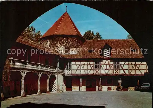 AK / Ansichtskarte Jagsthausen_Jagst Schloss Innenhof Jagsthausen_Jagst