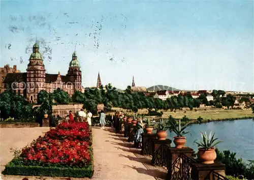 AK / Ansichtskarte Aschaffenburg_Main Schloss Mainpartie Terrasse des Pompejanums Aschaffenburg Main