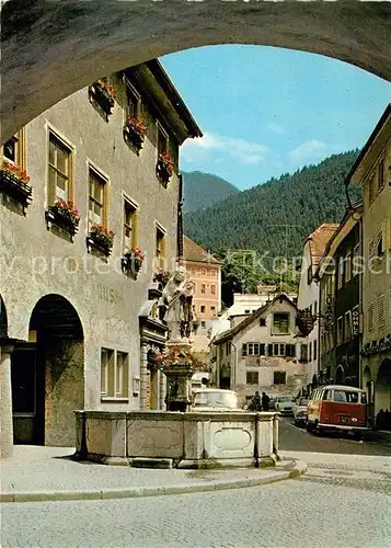 AK / Ansichtskarte Bludenz_Vorarlberg Rathaus mit Rathausbrunnen Bludenz Vorarlberg