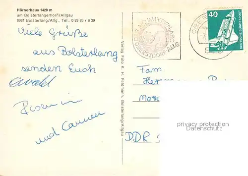 AK / Ansichtskarte Bolsterlang Hoernerhaus Bolsterlang