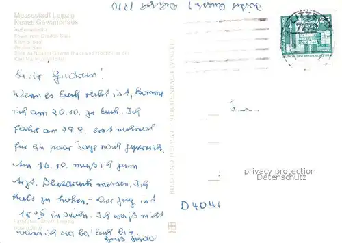 AK / Ansichtskarte Leipzig Neues Gewandhaus Karl Marx Universitaet Leipzig