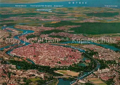 AK / Ansichtskarte Luebeck Fliegeraufnahme Kemmelsdorfer See Niendorf Luebeck