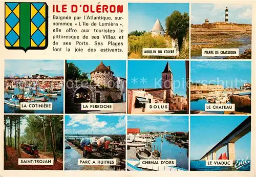 AK / Ansichtskarte Ile_d_Oleron et ses villes et ports Phare Viaduc Parc a huitres St Trojan train Ile_d_Oleron