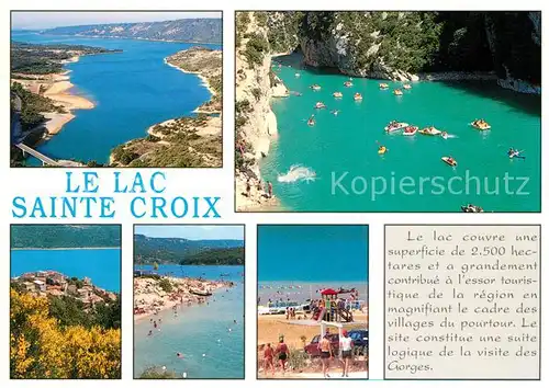 AK / Ansichtskarte Bauduen Lac Sainte Croix Plage Visite des gorges Bauduen