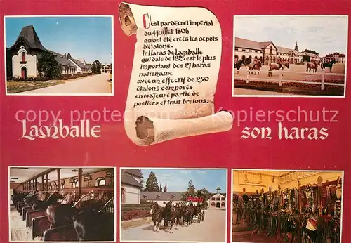 AK / Ansichtskarte Lamballe Vues diverses du Haras National Lamballe