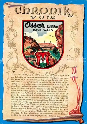 AK / Ansichtskarte Osserschutzhaus Chronik Wappen Siegel Osserschutzhaus