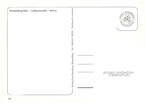 AK / Ansichtskarte Ruhpolding Talkessel Alpen Chronik der Stadt Siegel Ruhpolding