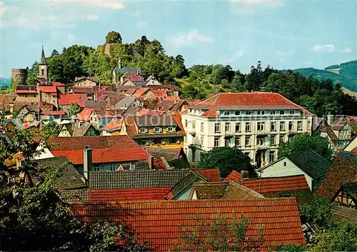 AK / Ansichtskarte Lindenfels_Odenwald Blick ueber die Altstadt Burgruine Perle im Odenwald Lindenfels Odenwald