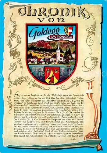 AK / Ansichtskarte Goldegg Chronik der Stadt Wappen Siegel Goldegg