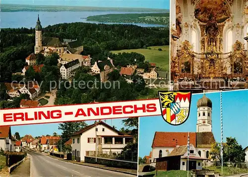 AK / Ansichtskarte Erling Fliegeraufnahme Kirchen Erling