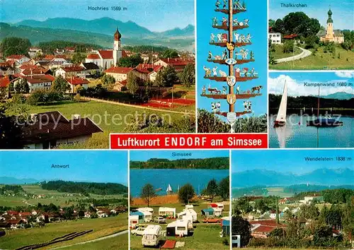 AK / Ansichtskarte Endorf_Bad Maibaum Camping Wendelstein Kampenwand Thalkirchen Hochries Endorf_Bad