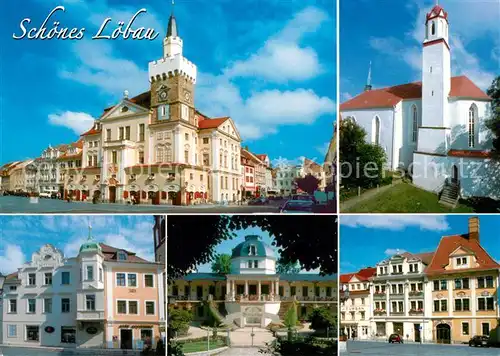 AK / Ansichtskarte Loebau_Sachsen mit Kirche  Loebau Sachsen